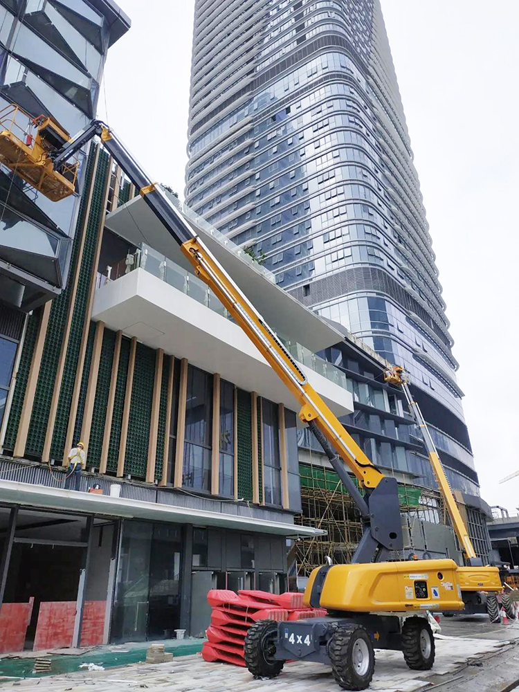 XCMG official 58m height mobile self-propelled telescopic boom lift XGS58 China man lift for sale